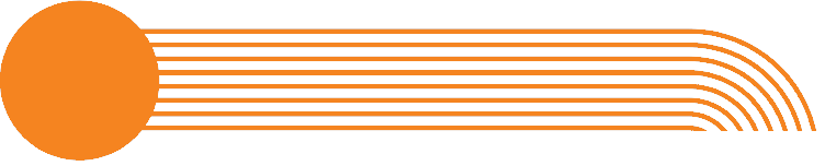 cirlce with lines in orange